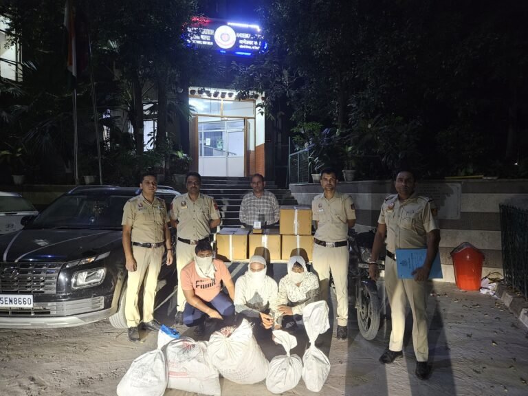 Three Drug Peddlers Arrested in South Delhi with 37.79 Kg Ganja, Car and Motorcycle Seized