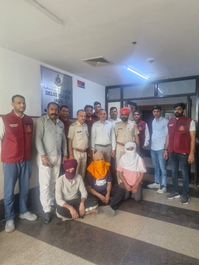 Three Wanted Robbers Arrested by Delhi Police Crime Branch in Joint Operation with Rajasthan Police – Involved in Robbery Case in Sri Ganganagar, Rajasthan