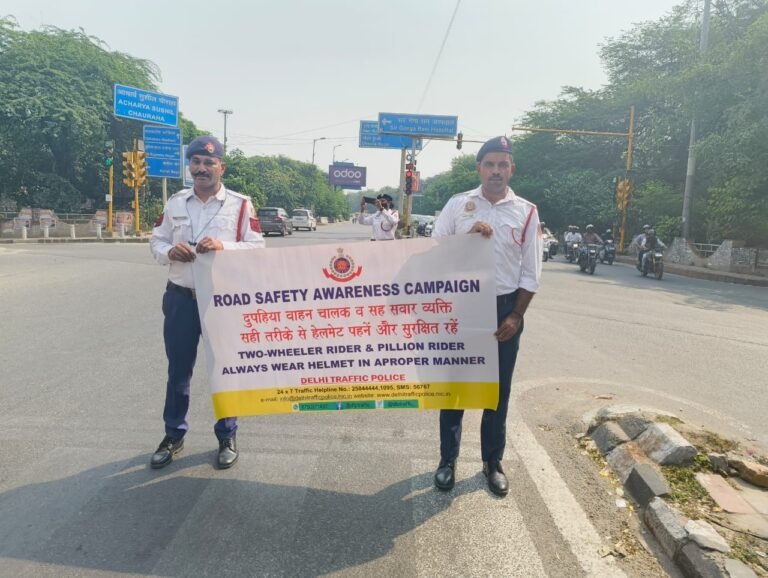 Efforts by Delhi Traffic Police: Road Safety Awareness Campaign